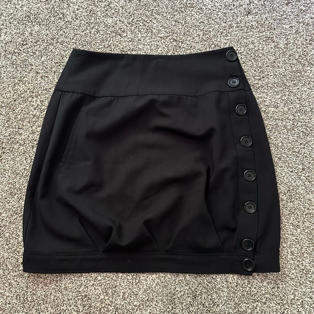 Billtornade black wool blend mini skirt size 38 - Picture 2 of 9
